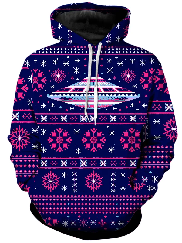 Neon Saucer Unisex Hoodie Hoodie with Ribbed Cuffs Snug Fit Comfort