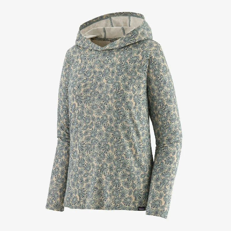 Women's Capilene Cool Daily Hoody - Sun Wave: Thermal Blue Hoodie with Neon Bright Vibrant