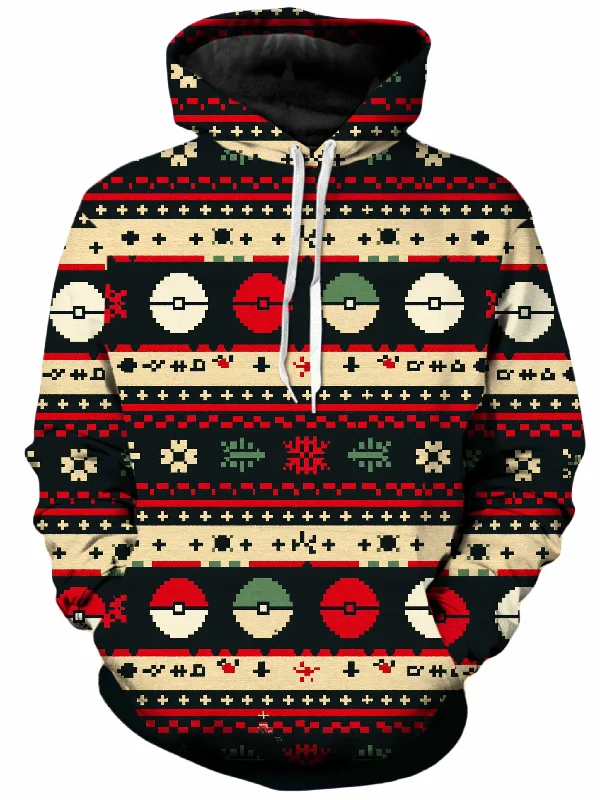 Poké Ball Blizzard Unisex Hoodie Hoodie with Stripes Bold Sporty