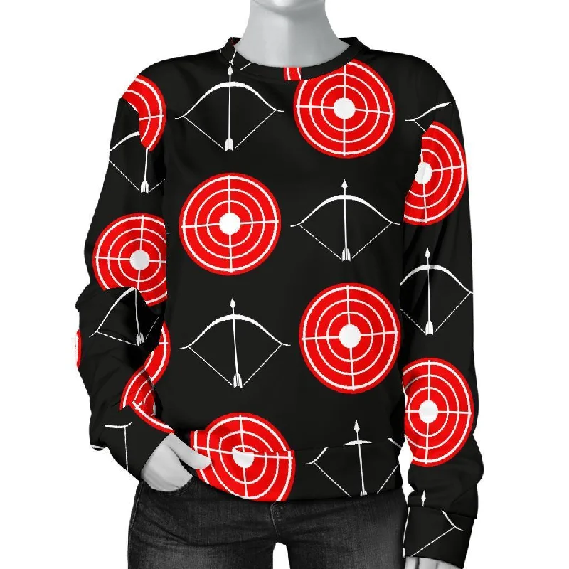 Targets Archery Pattern Print Women's Sweatshirt Hoodie with Print Artistic Unique