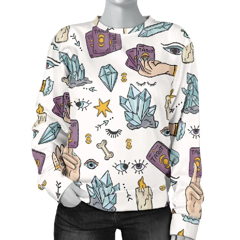 Tarot Pattern Print Women's Sweatshirt Hoodie with Illustration Artistic Creative