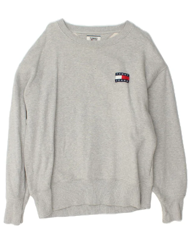 TOMMY HILFIGER Womens Sweatshirt Jumper UK 18 XL Grey Cotton Graphic Hoodie Design Print TOMMY HILFIGER Womens Sweatshirt Jumper UK 18 XL Grey Cotton Graphic Hoodie Design Print