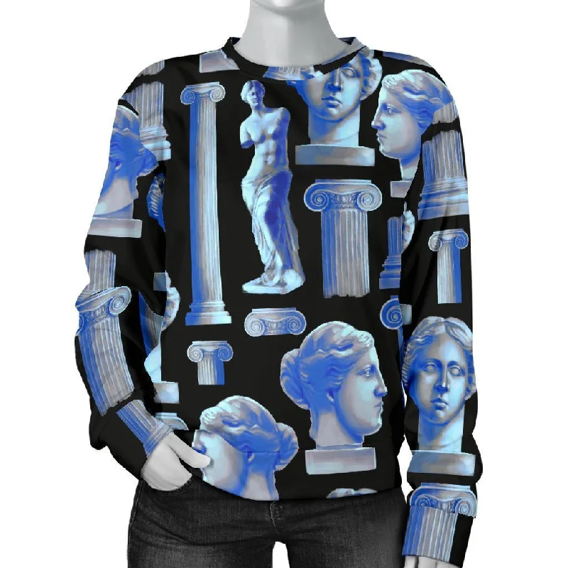 Venus Print Pattern Women's Sweatshirt Hoodie with Back Slit Movement Comfort