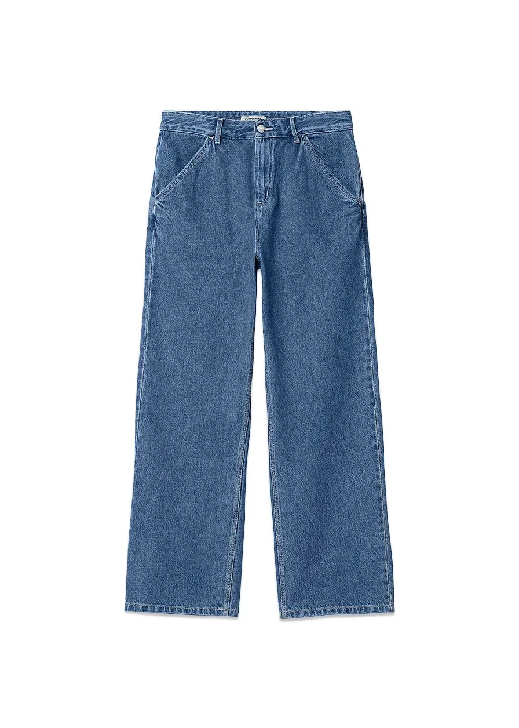 W Simple Pant - Blue Stone Washed Cozy Lounge Pants