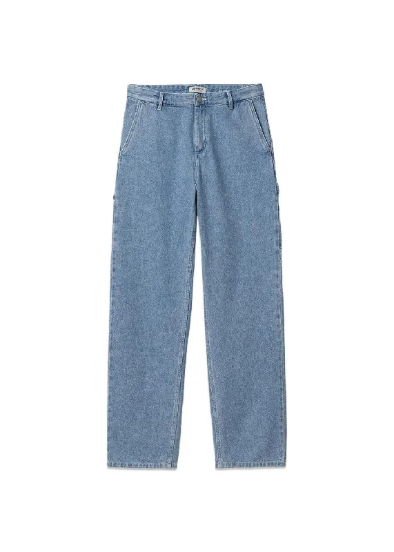 W Pierce Pant Straight - Blue Stone Bleached High-Waist Jeans