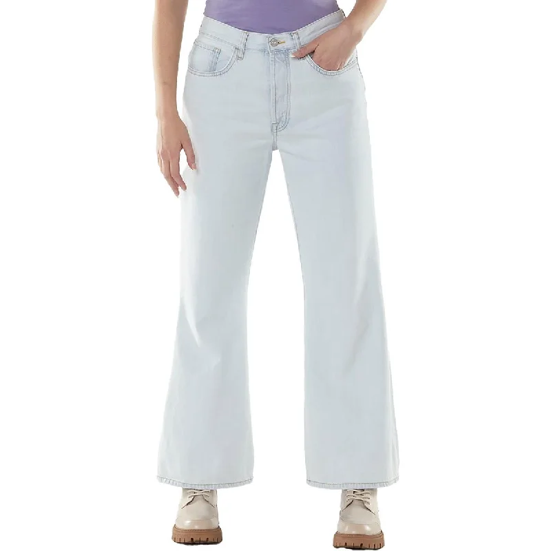 7 For All Mankind Womens High-Rise Light Wash Flare Jeans Trendy Vintage Denim Jeans