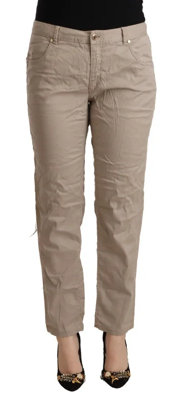 Acht  Tencel Mid Waist Tape Casual Women's Pants Trendy Palazzo Pants