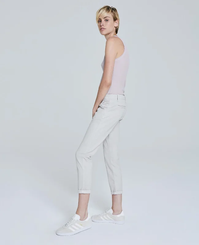 AG by Adriano Goldschmied light pale smoke leatherette Caden pant Cozy Maternity Pants