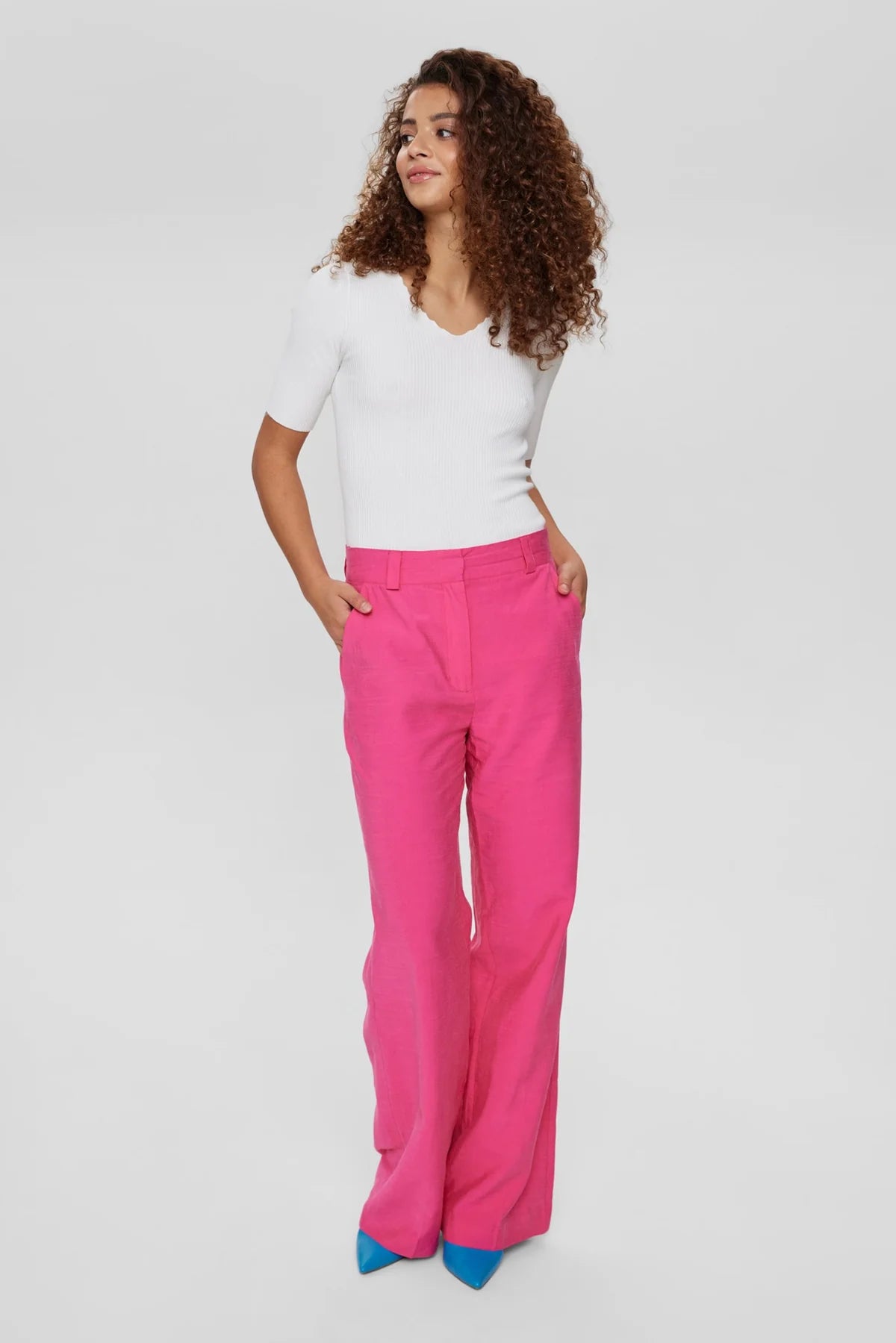 Alida Pants Raspberry Sorbet Comfortable Jogger Trousers