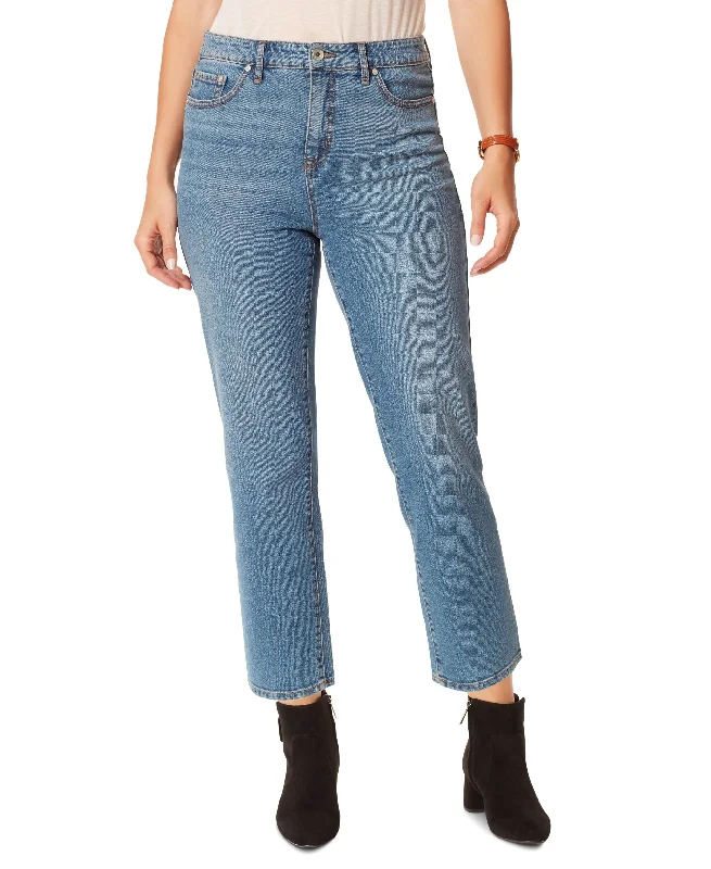 Anne Klein Jeans Womens Straight Ankle Length Jeans Comfortable Dark Wash Jeans