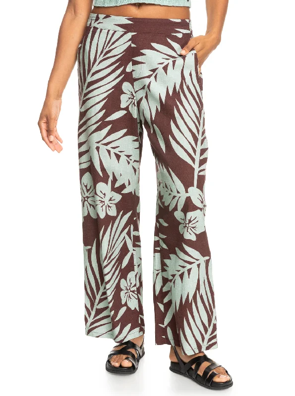 Another Night Wide Leg Pants - Bitter Chocolate Palmeria Classic Flared Pants