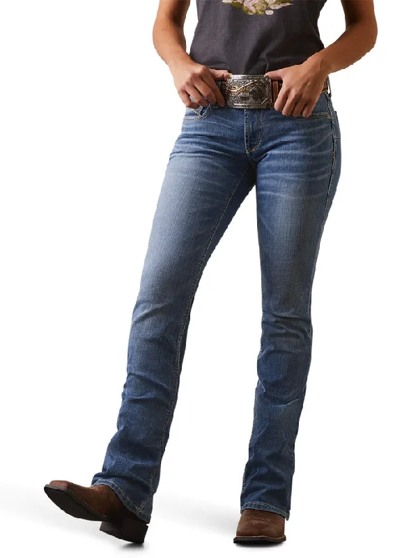 Ariat 10043149 Womens REAL Perfect Rise Jayla Boot Cut Jean Tennessee Cozy Wide-Legged Jeans