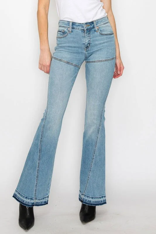 Artemis Vintage Plus Size / High Rise Skinny Flare Jeans Trendy Vintage Denim Jeans