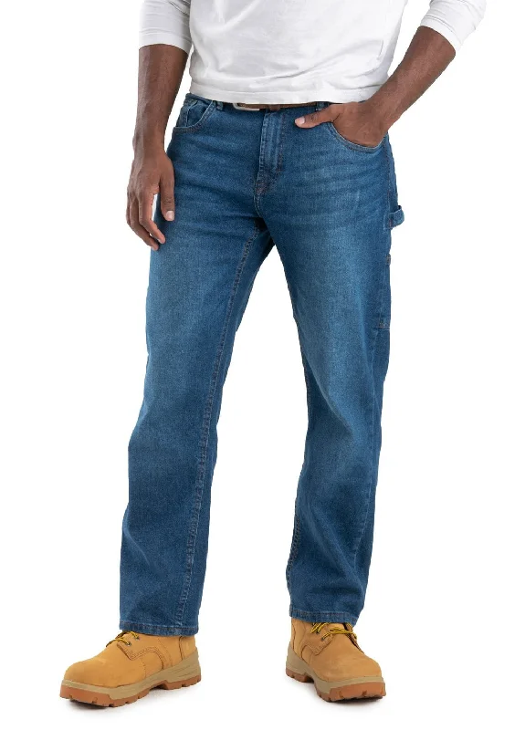 Berne Mens Heritage Relaxed Fit Carpenter Classic Stone Wash 100% Cotton Jeans Casual Loose Fit Jeans