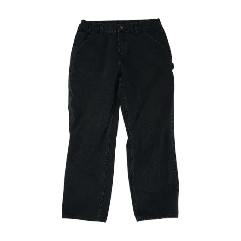 Black Solid Jeans Casual Distressed Denim Jeans