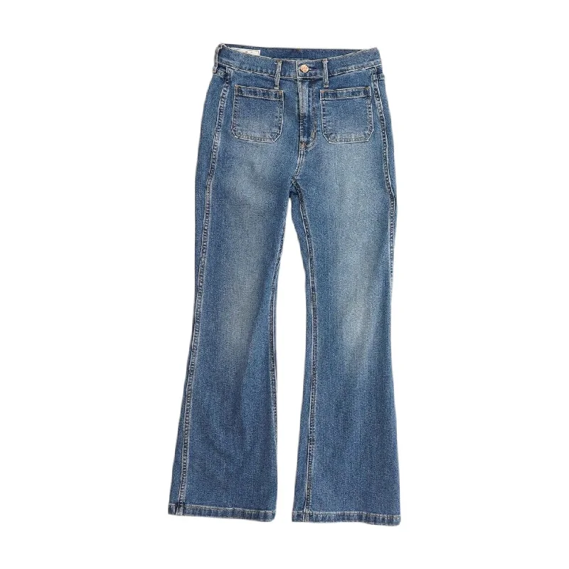 Blue Solid High Rise Jeans Stylish Plus Size Denim Jeans