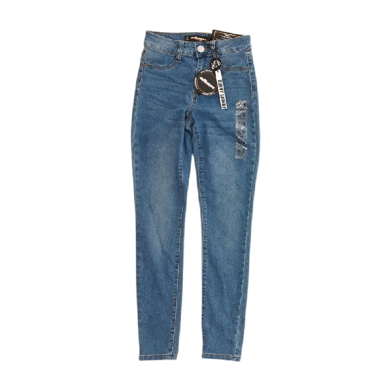 Blue Solid Jeans Trendy Bootcut High-Waisted Jeans