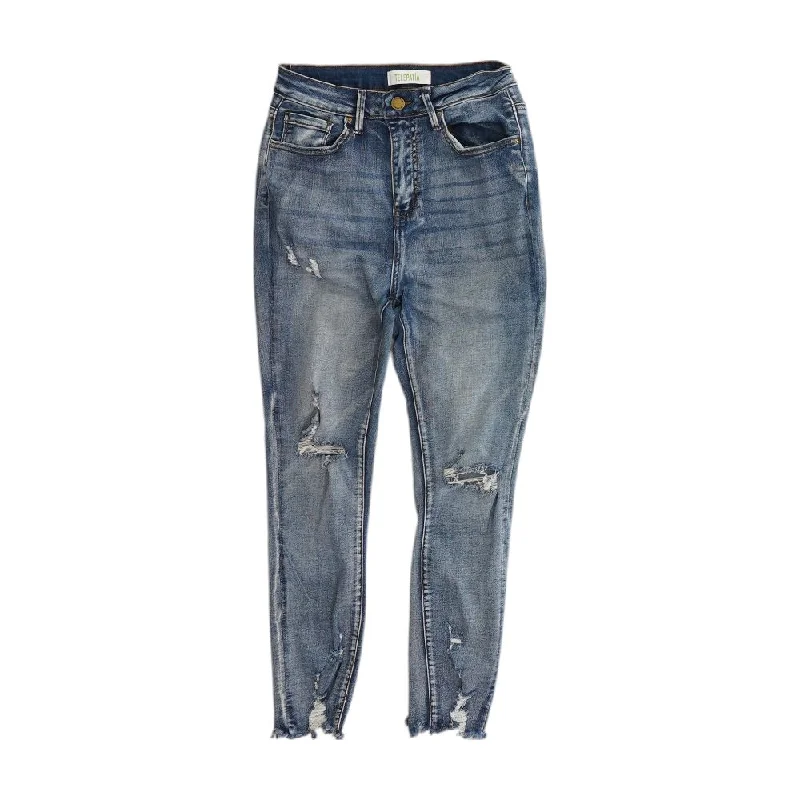 Blue Solid Jeans Casual Light Wash Jeans