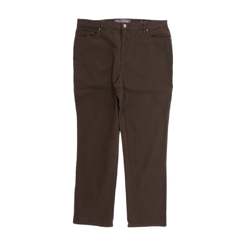 Brown Solid Jeans Elegant High-Waisted Flared Jeans