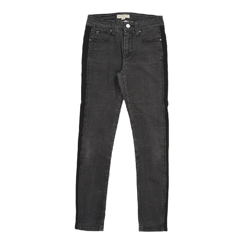 Burberry London Jeans - 28W UK 6 Black Cotton Chic Double Waistband Jeans