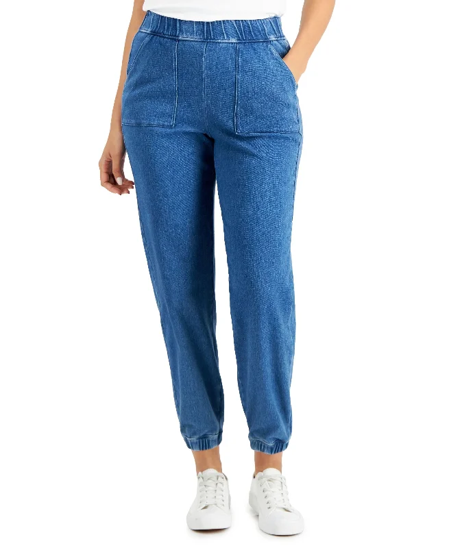 Charter Club Denim Jogger Pants Elegant Silk Pants