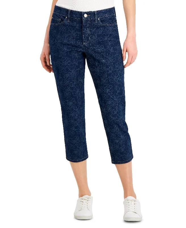 Charter Club Flower Line Capri Pants Fashionable Work Pants