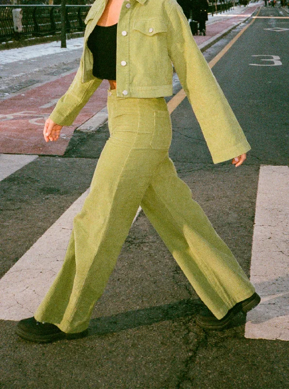 Chloe Kim Corduroy Pants - Iguana Stretch Fit Pants