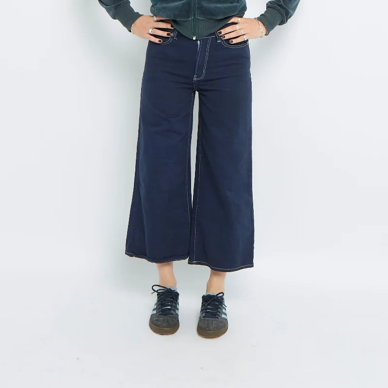 Contrast Stitch Straight Leg Jeans - UK 6 Casual Skinny Fit Jeans