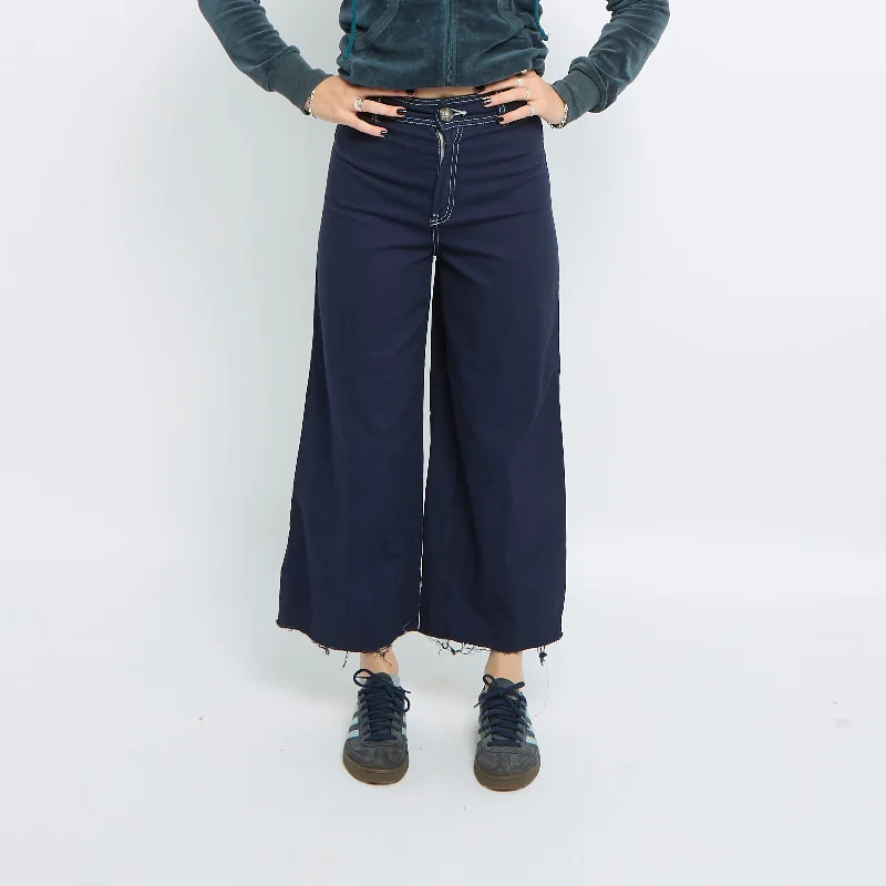 Contrast Stitch Straight Leg Jeans - UK 6 Trendy Classic Fit Jeans