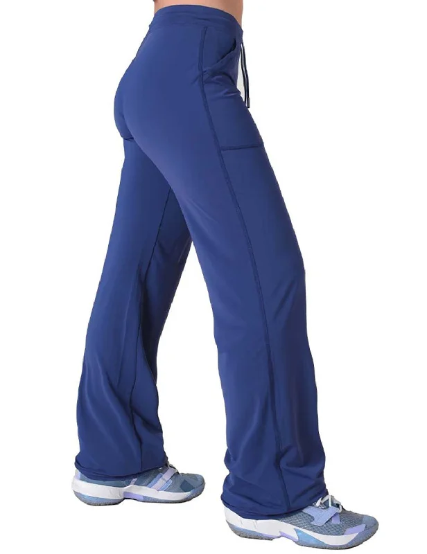 Cowgirl Tuff Womens Breathe Instant UPF Indigo Nylon Lounge Pants Formal Linen Trousers