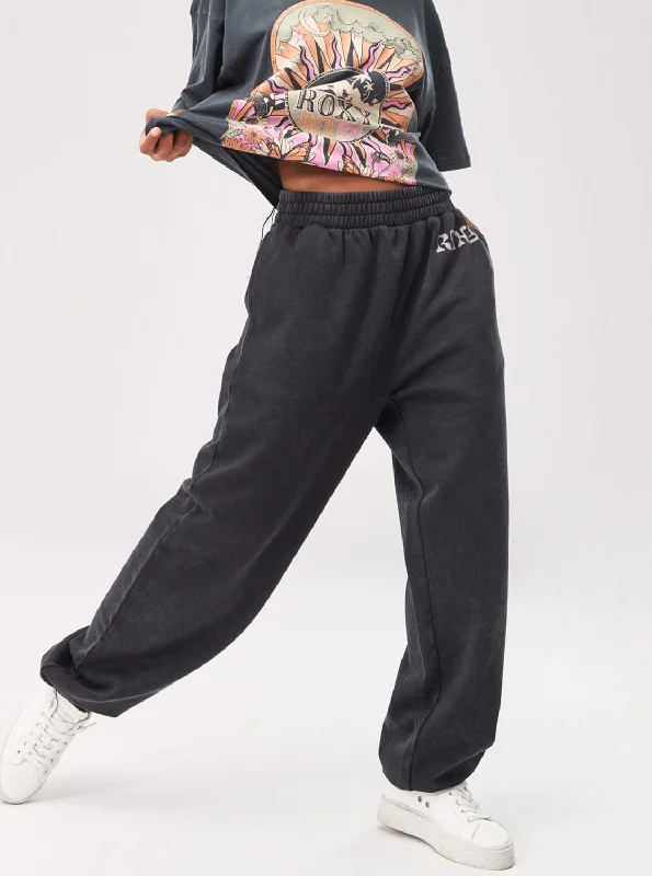 Day Off Fleece Track Pants - Anthracite Fashionable Tapered Leg Pants