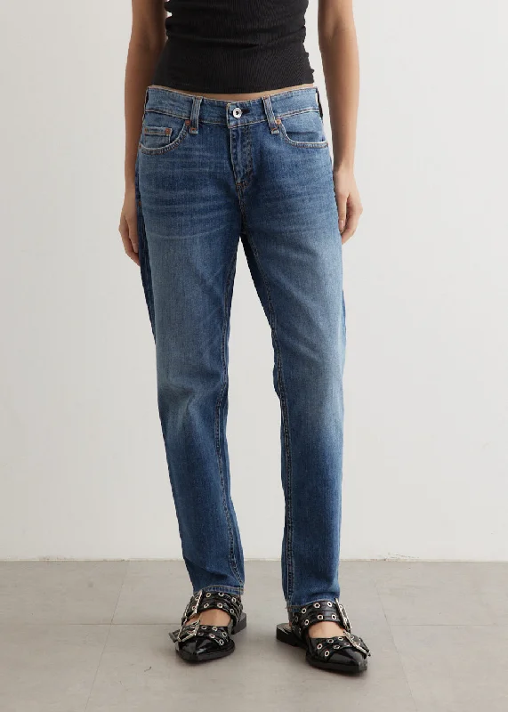 Dre Low-Rise Slim Boyfriend Jeans Stylish Relaxed Fit Skinny Jeans