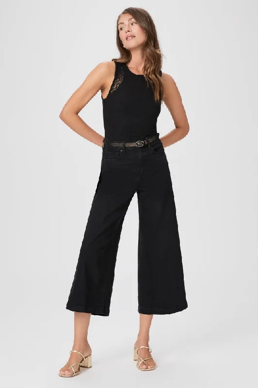 Paige Frankie Denim Pants in Black Caviar Soft Stretch Trousers