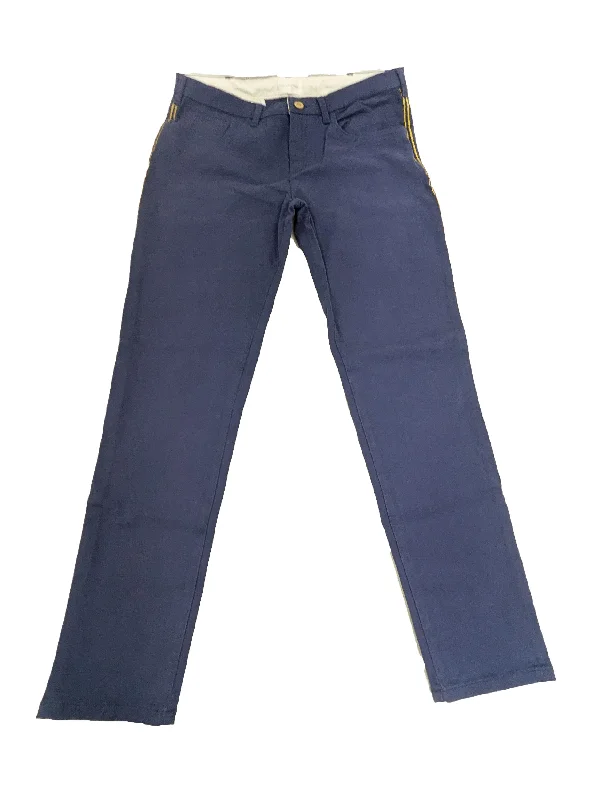 GANT RUGGER Women's Medival Blue Marching Pants 414801 $195 NWT High-Waist Jeans