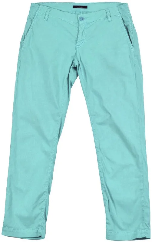 GANT Women's Peppermint Bright Poplin Pants Size 12  $168 NWT Sleek Black Pants