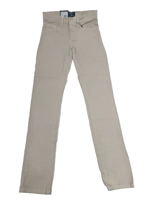 GANT Women's Putty Kate Soft Twill Pants 410532  NWT Sleek Black Pants