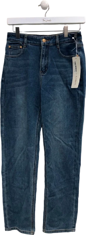 Goelia Blue Denim Jeans UK 6 Stylish Stone-Wash Denim Jeans