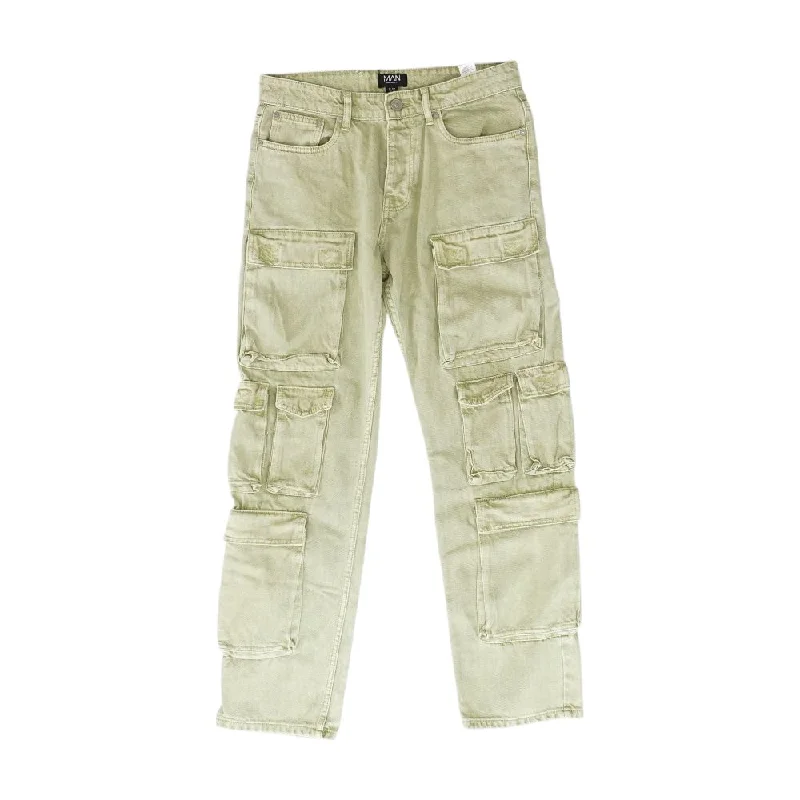 Green Solid Jeans Cozy Relaxed Fit Denim Jeans