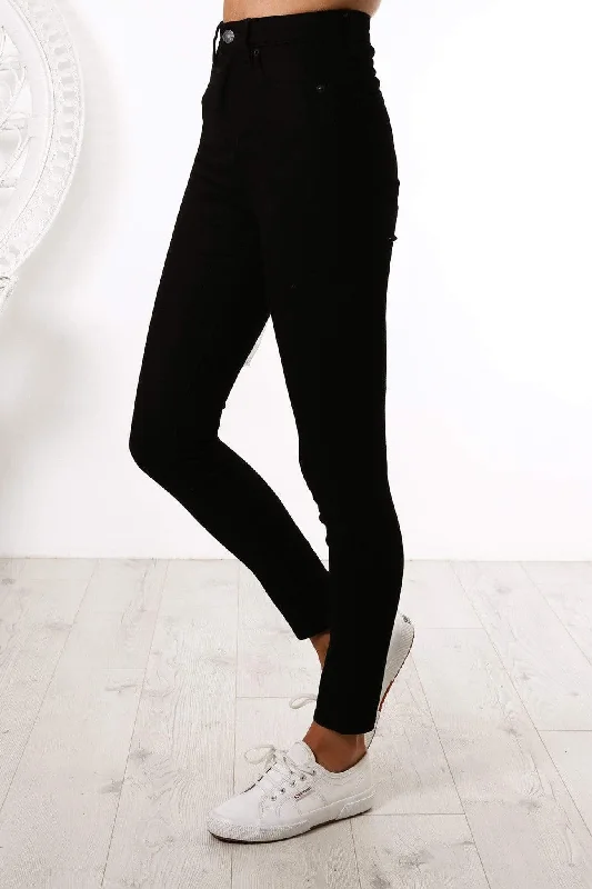 Hi Rider Jean Ex Black Comfortable Stretch Denim Jeans
