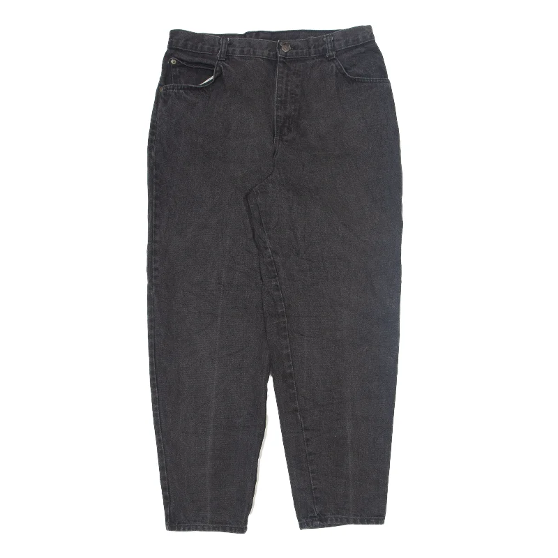 HUNT CLUB Petite Jeans Black 90s Denim Regular Mom Womens W32 L28 Trendy Flared Leg Jeans