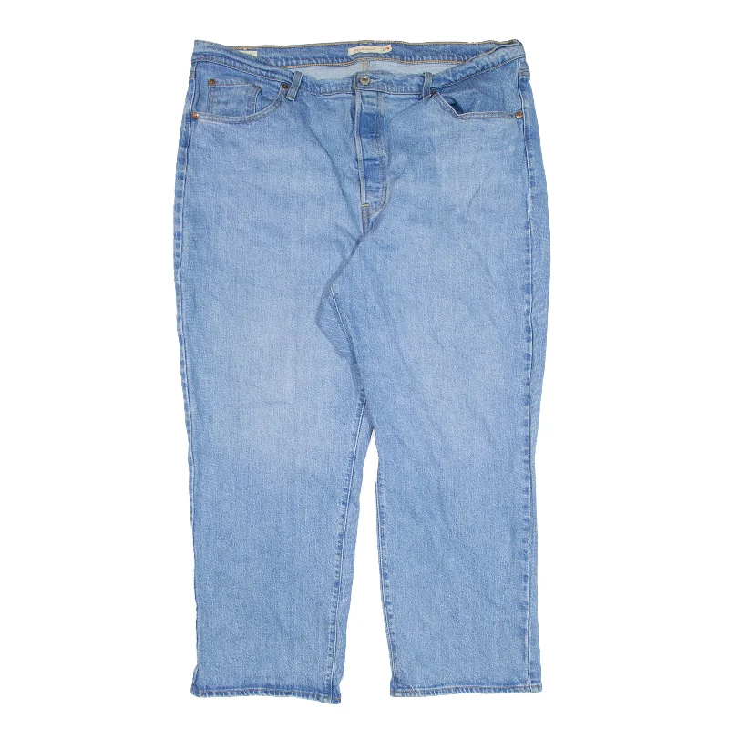 LEVI'S Ribcage BIG E Jeans Blue Denim Regular Straight Womens W40 L26 Stylish Bootcut Denim Jeans