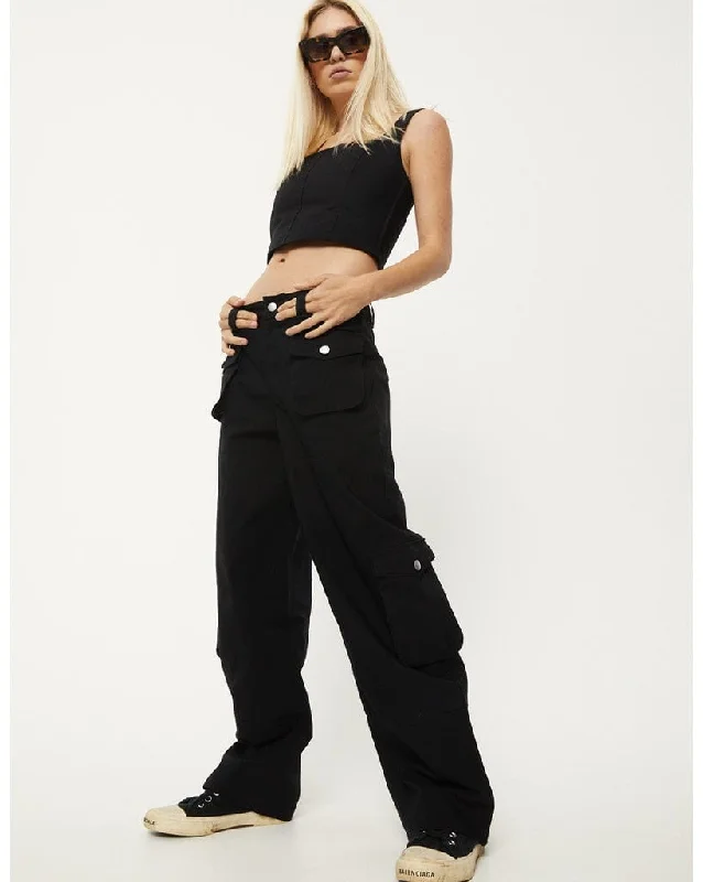 Linger - Recycled Cargo Pants Trendy Velvet Pants