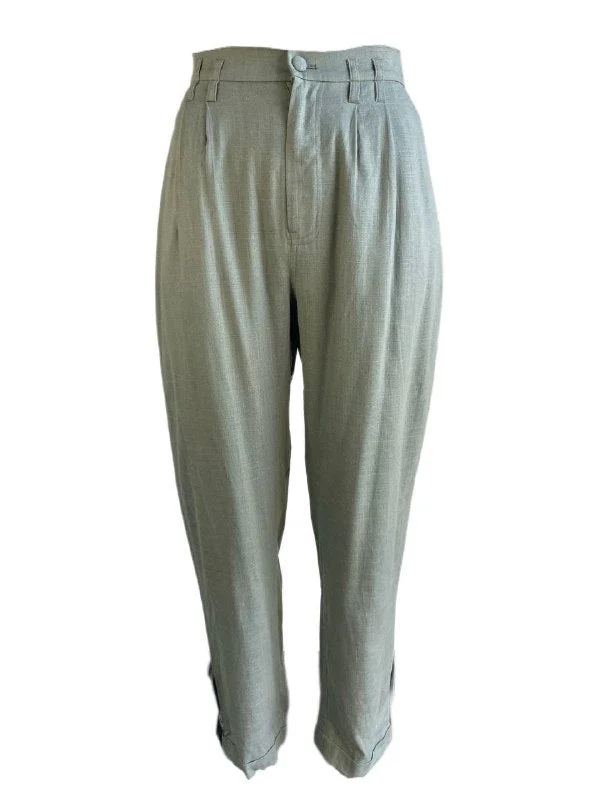 LOST IN LUNAR Women's Khaki Wide Leg Pants Size XS NWT Relaxed Lounge Trousers