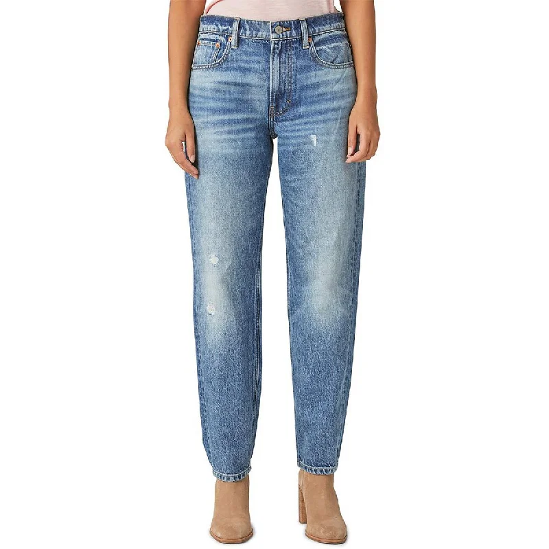 Lucky Brand Womens Relaxed Whisker Wash Straight Leg Jeans Trendy Skinny High-Waist Jeans