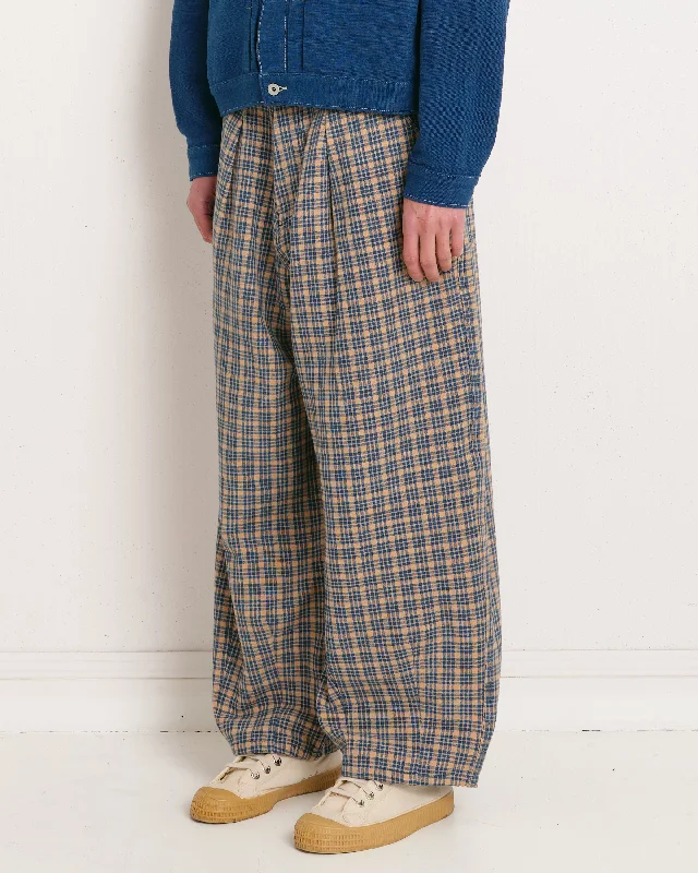 Lush Pants - Mud Check Handloom Relaxed Fit Trousers