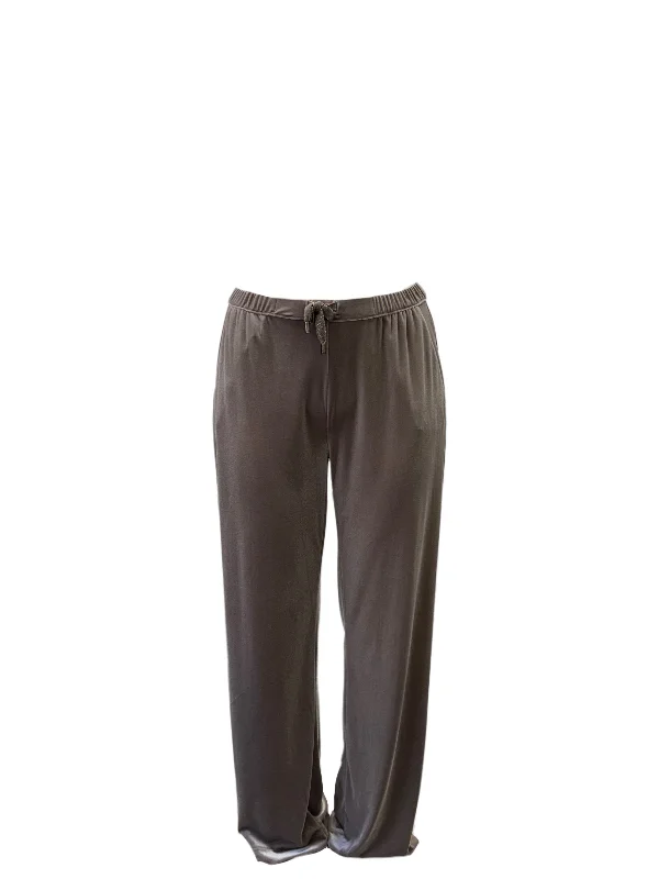 Marina Rinaldi Women's Beige Odometro Straight Leg Pants NWT Comfortable Fleece Pants