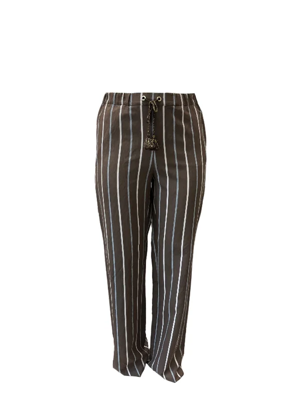 Marina Rinaldi Women's Brown Retina Straight Leg Pants NWT Casual Sweatpants Style