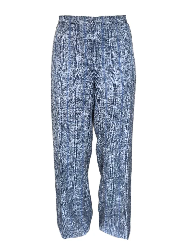 Marina Rinaldi Women's Grey Renata Straight Pants NWT Comfy Zip-Up Pants