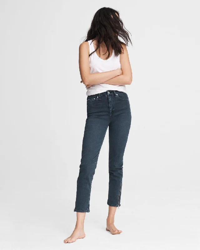 Nina High-Rise Ankle Cigarette Jeans Chic Cropped Jeans
