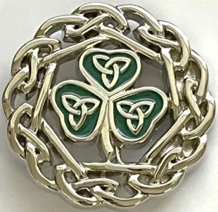 Pant Belt Buckle - Celtic Shamrock Slim-Fit Khaki Pants